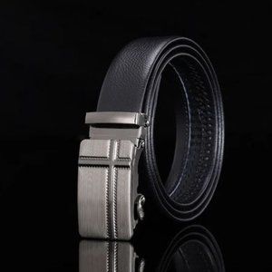 Mens Fashion PU Alloy Square Buckle Business Leisure Belt (120cm)